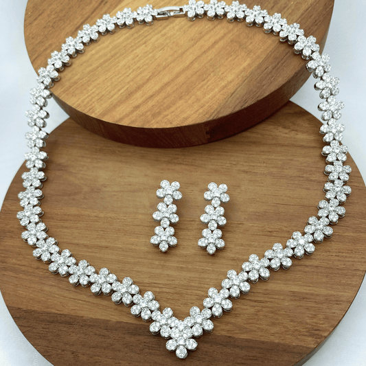 Evaleen Set in Rhodium