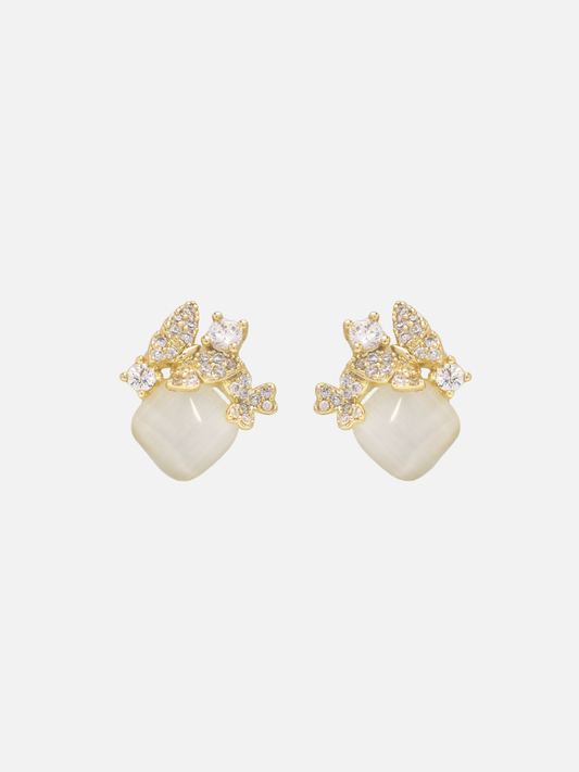 Everie Stud Earrings in Gold