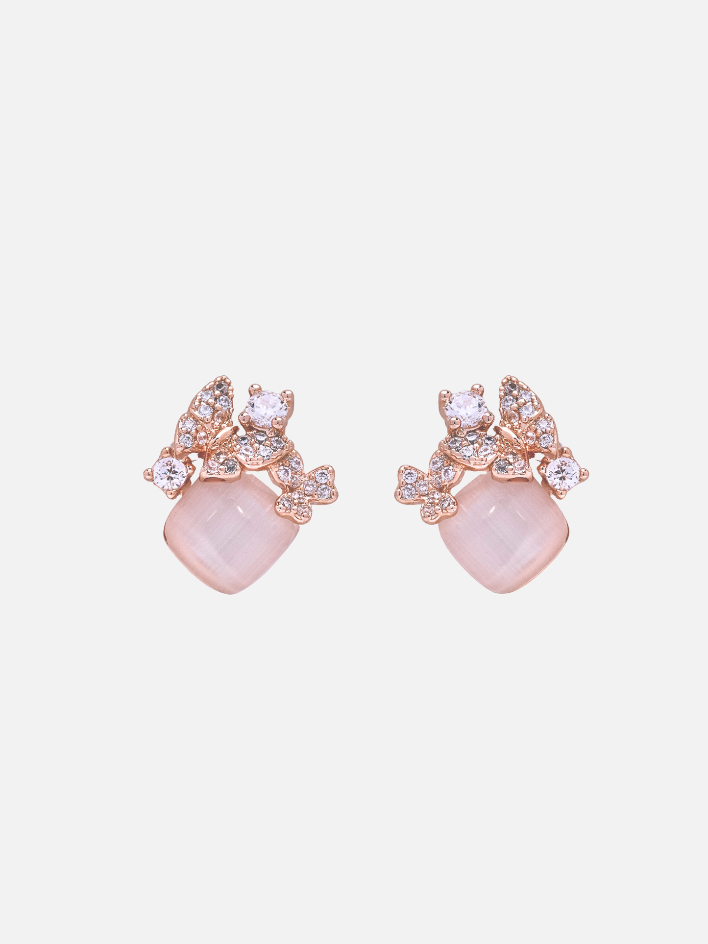 everie stud earrings in rose gold