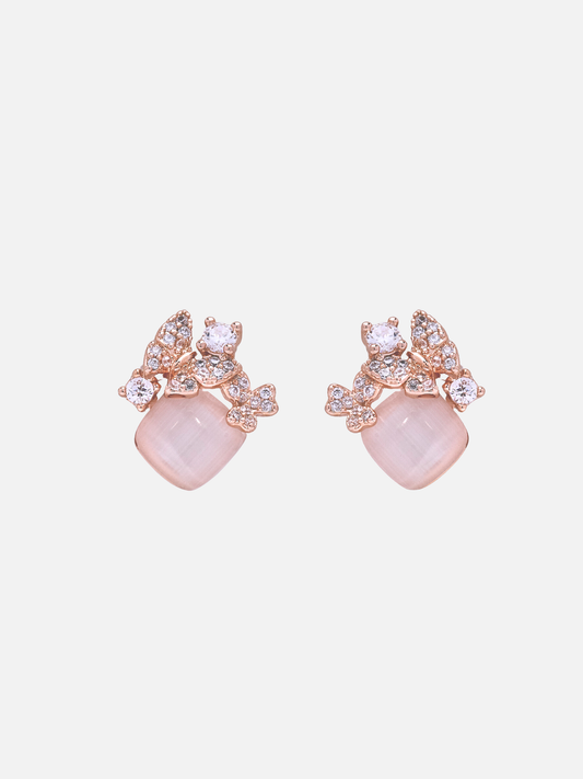 Everie Stud Earrings in Rose Gold