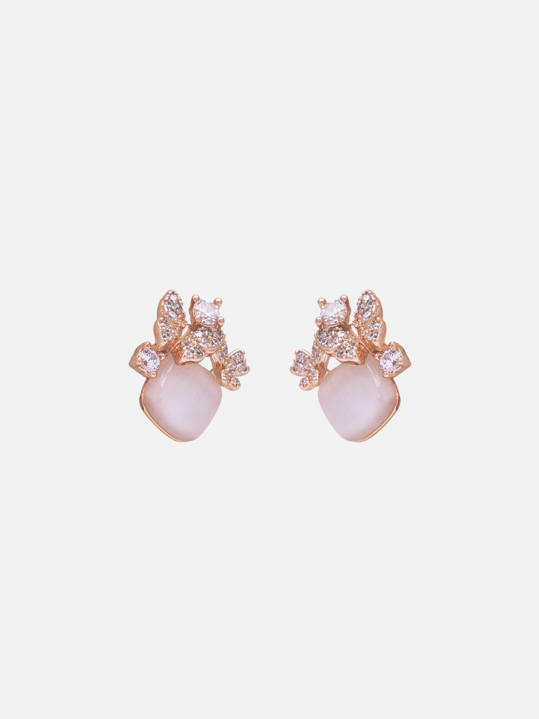 everie stud earrings in rose gold