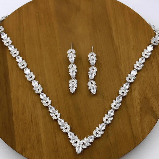 Evie Set in Rhodium