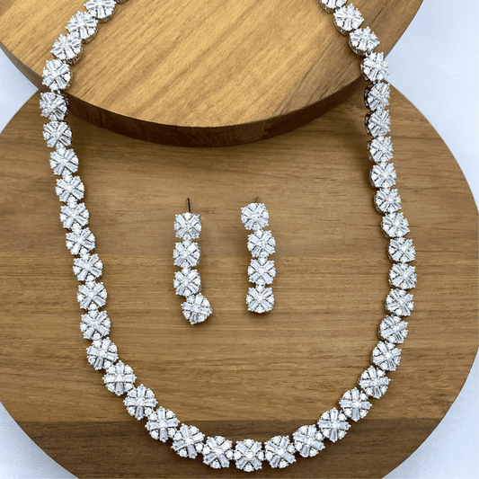 Ezra Set in Rhodium