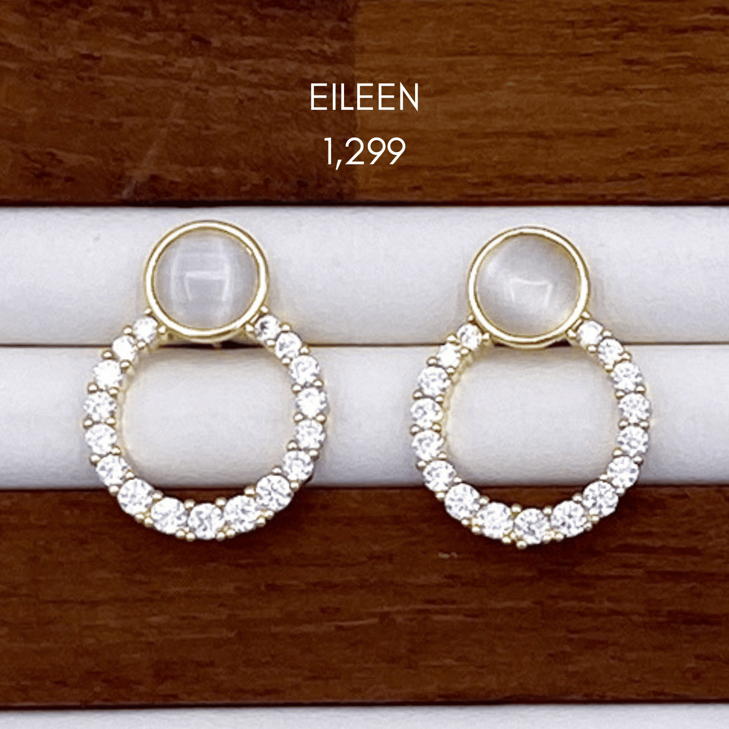 erielle, etta, eileen, eyanna, evanna & elia earrings in gold