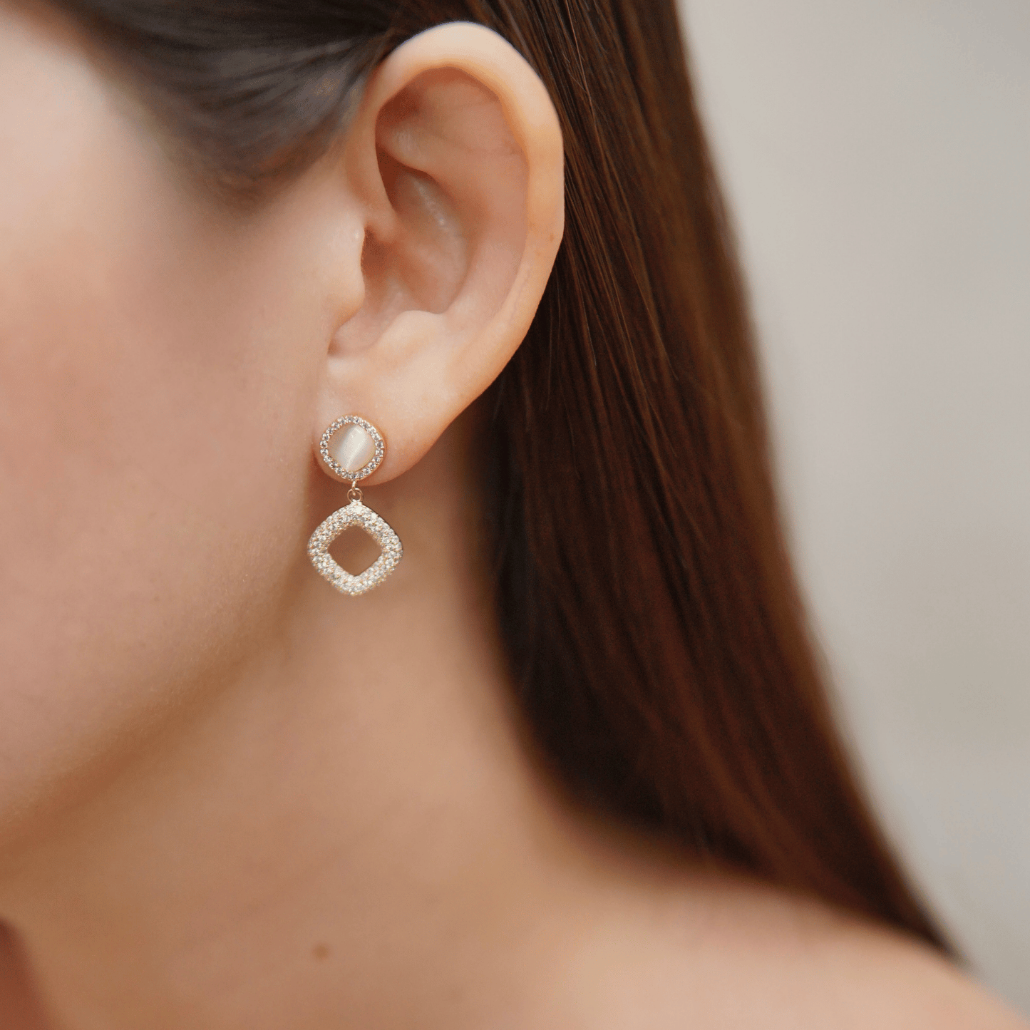 emmie, elodie & eliza earrings in gold