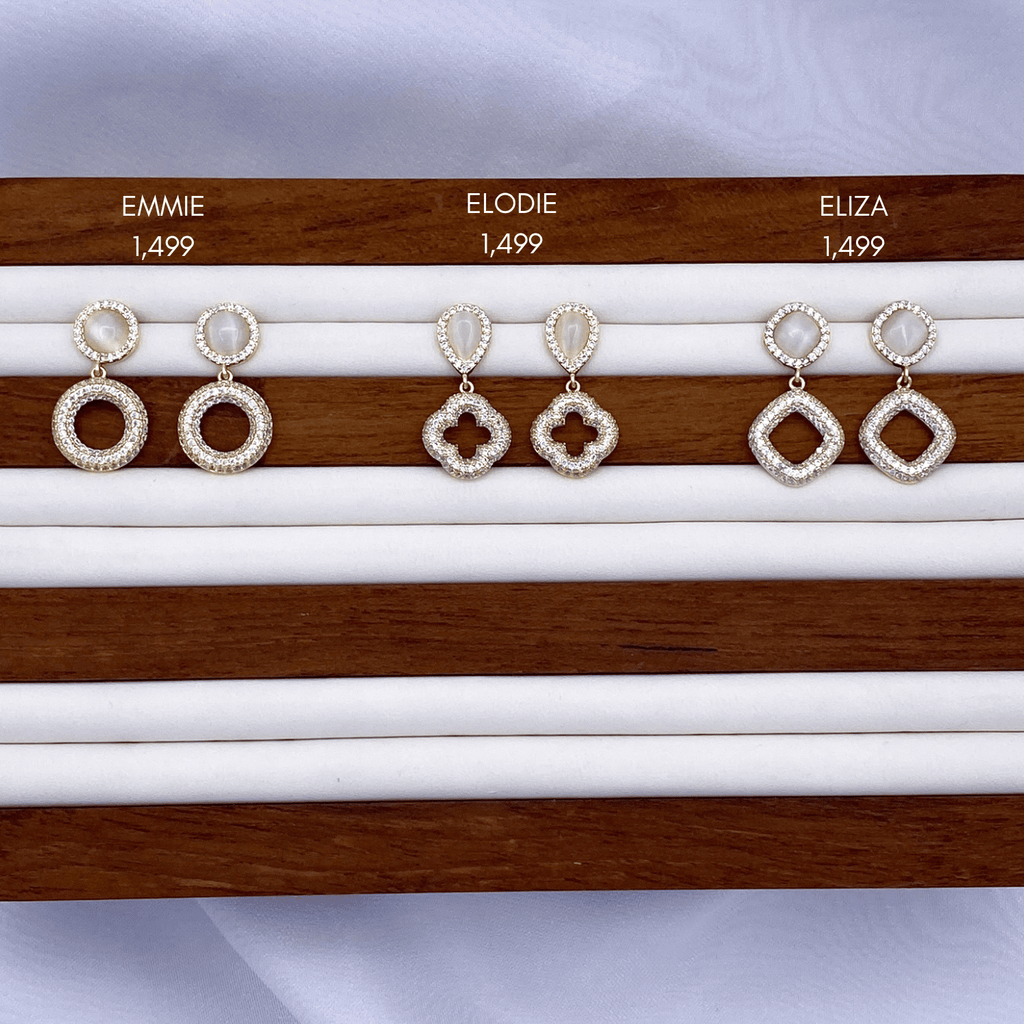 Emmie, Elodie & Eliza Earrings in Gold