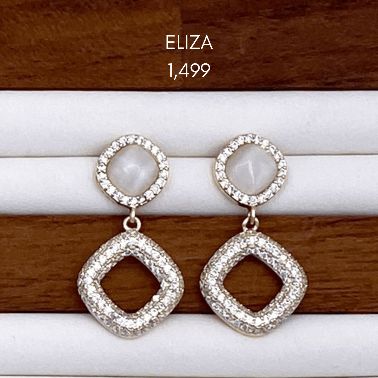 emmie, elodie & eliza earrings in gold