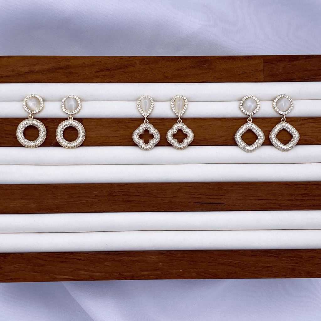 Emmie, Elodie & Eliza Earrings in Gold