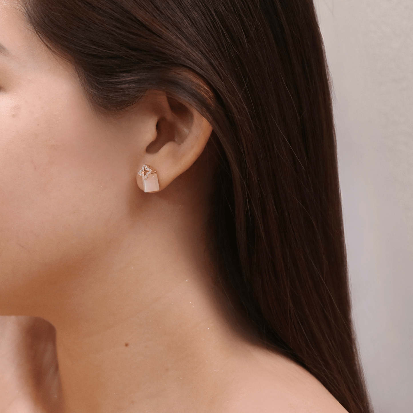 erize, eza & emie earrings in rose gold