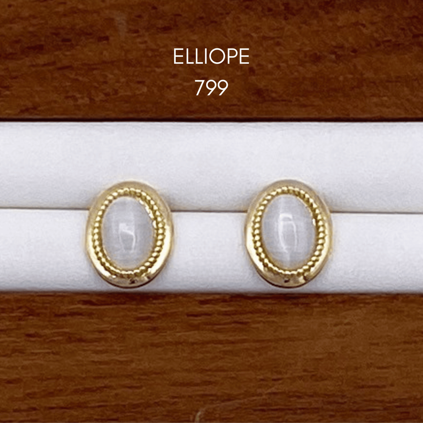 elliope, emeline, evalina, eisther, erich & erin earrings in gold