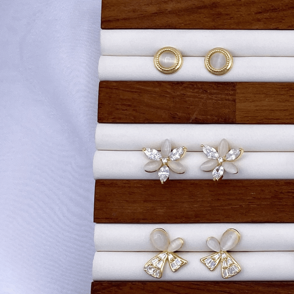 Elle, Eva & Eleanora Earrings in Gold