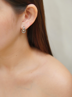 Haisley Hoops in Rhodium