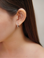 Hattie Hoops in Rhodium