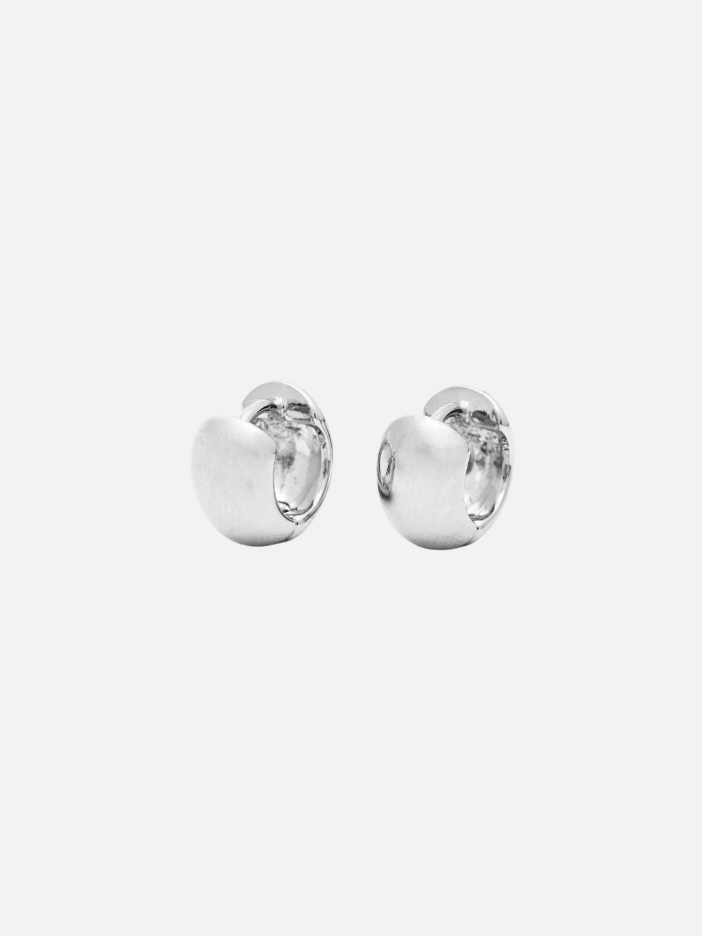 Henrietta Hoops in Rhodium