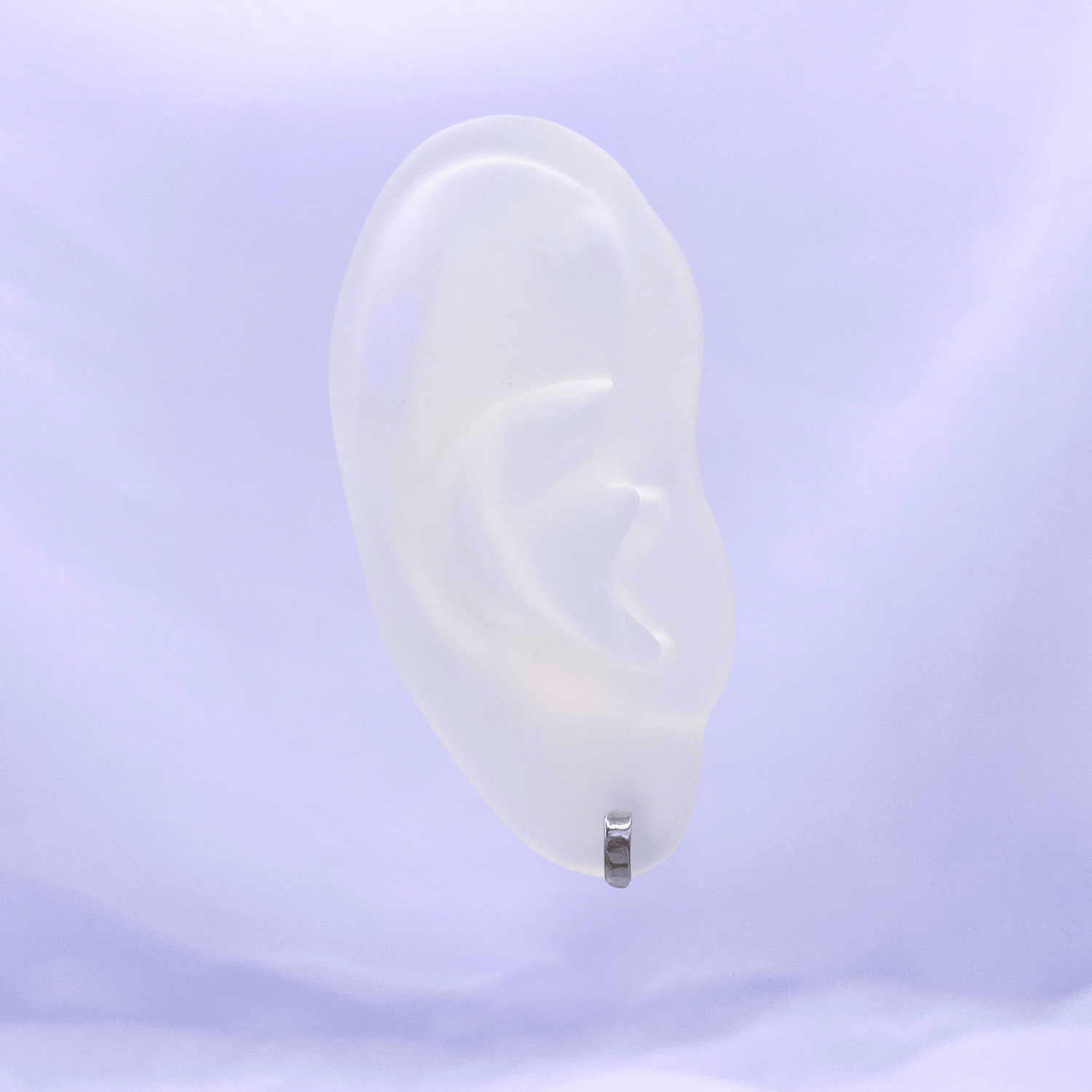 Hope Hoop Earrings in Rhodium