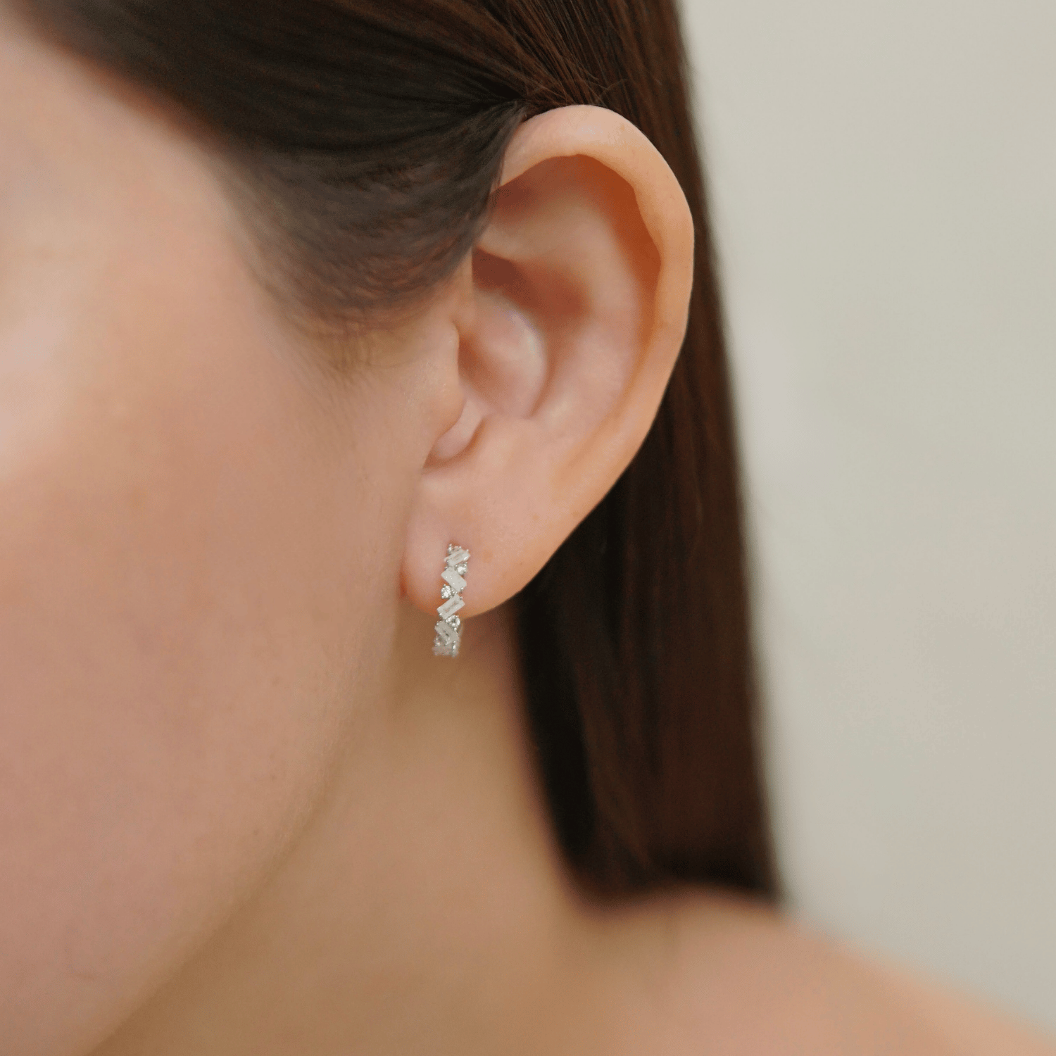 Jadrienne Earrings in Rhodium