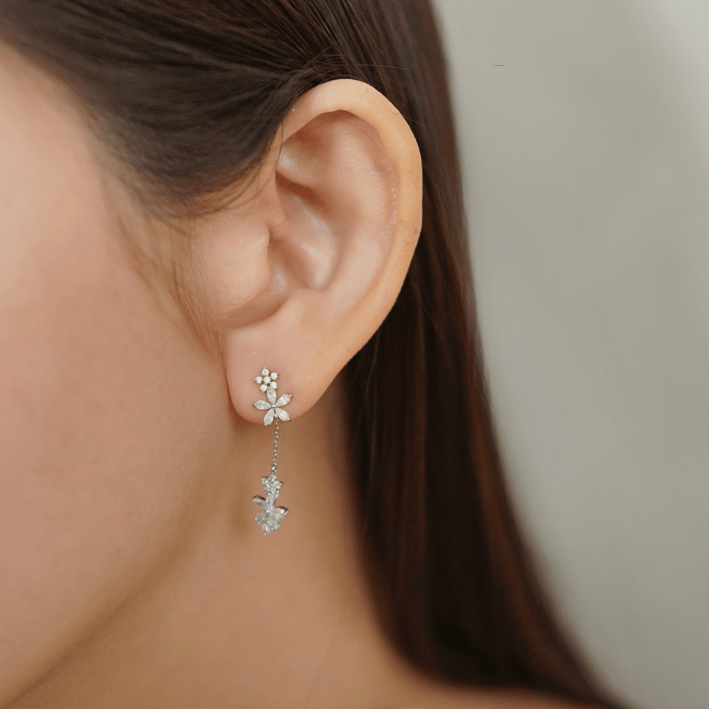 Jaislyn Earrings in Rhodium