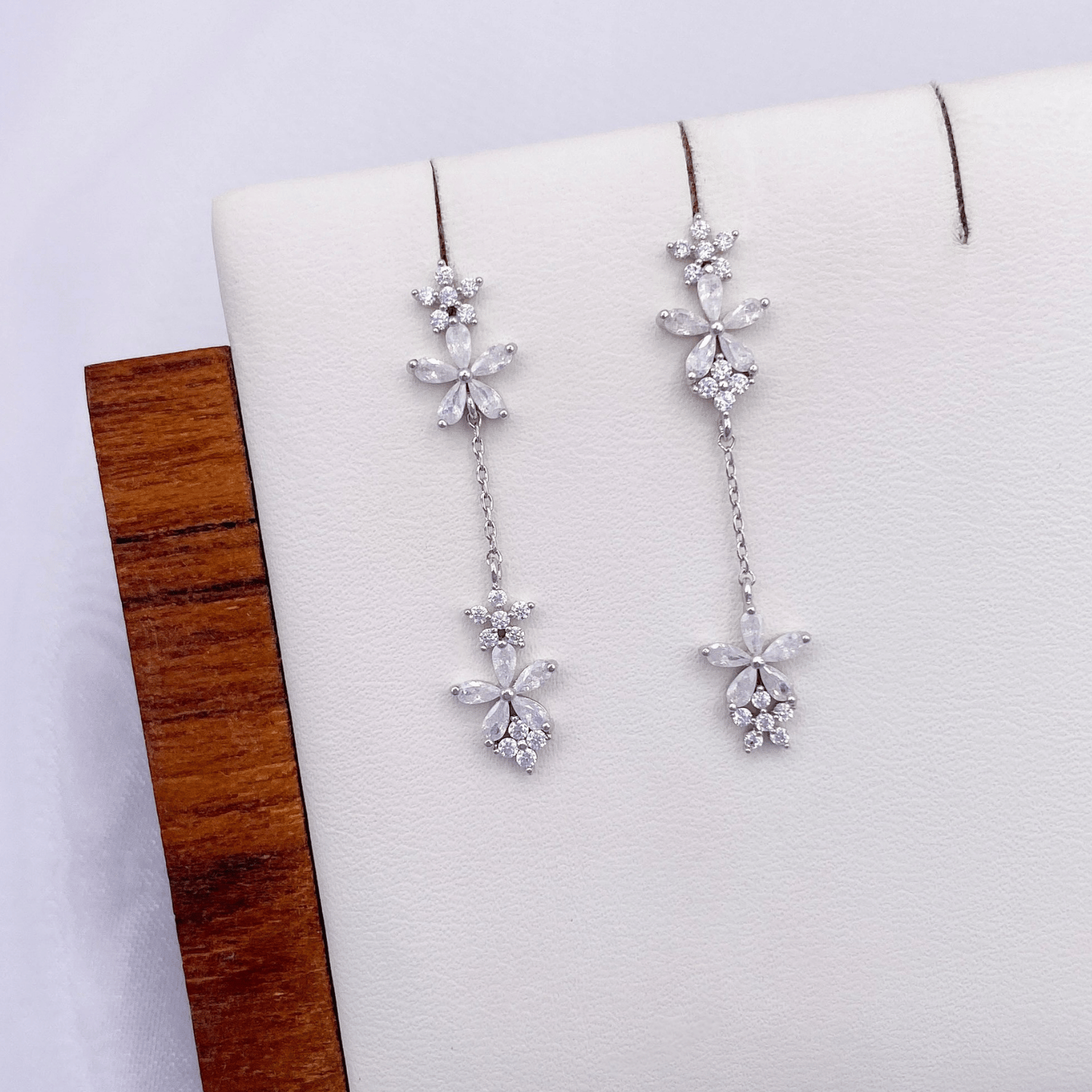Jaislyn Earrings in Rhodium