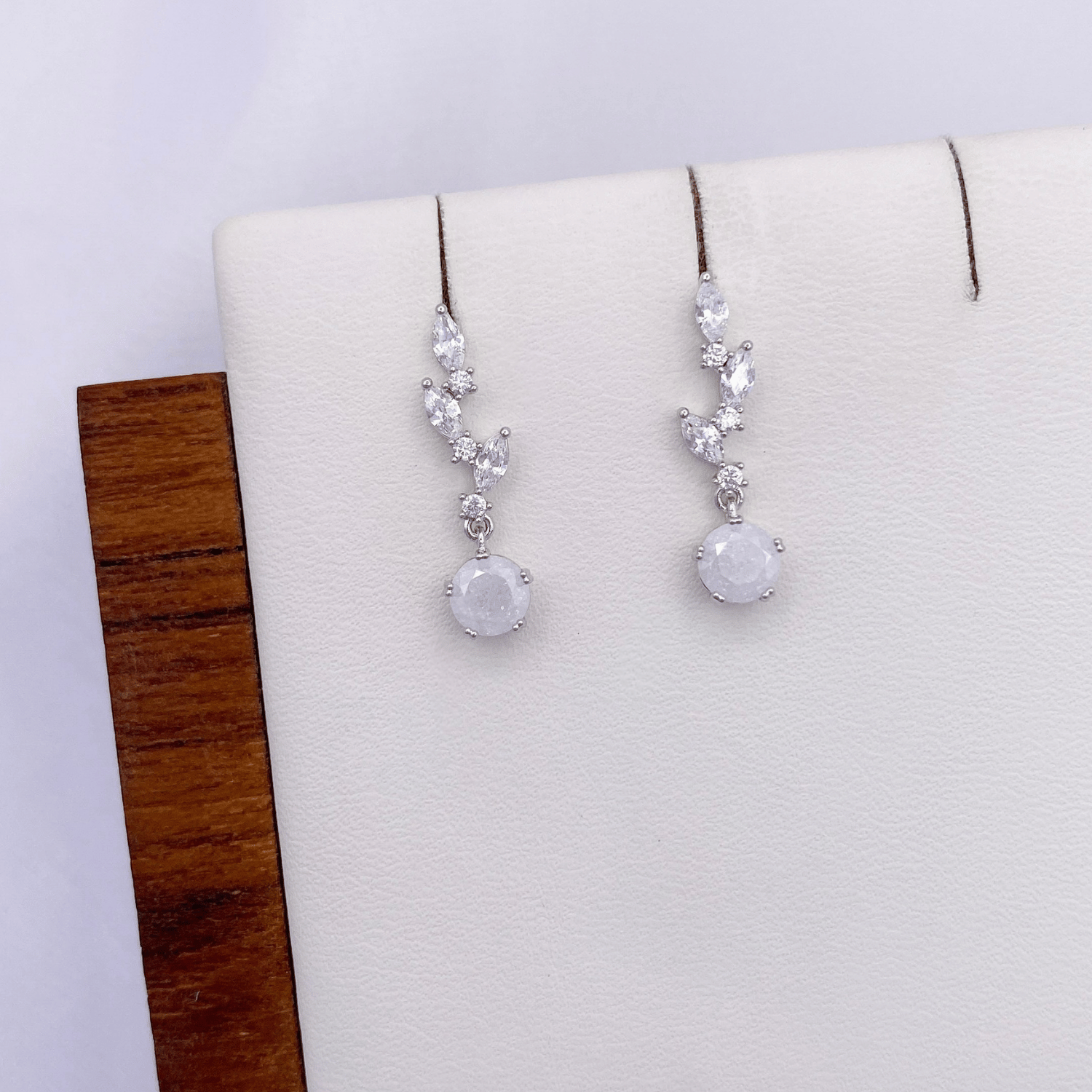 Janeliya Earrings in Rhodium