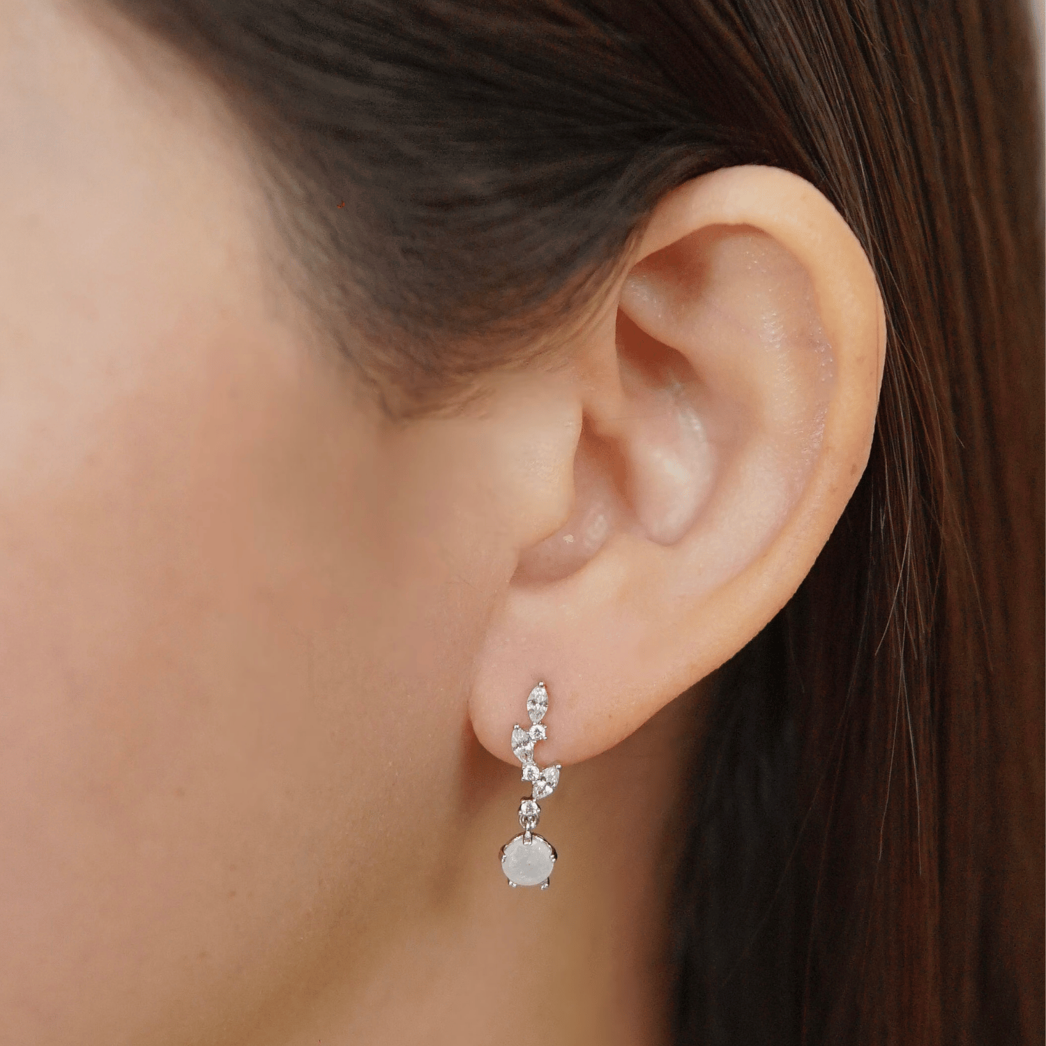 Janeliya Earrings in Rhodium