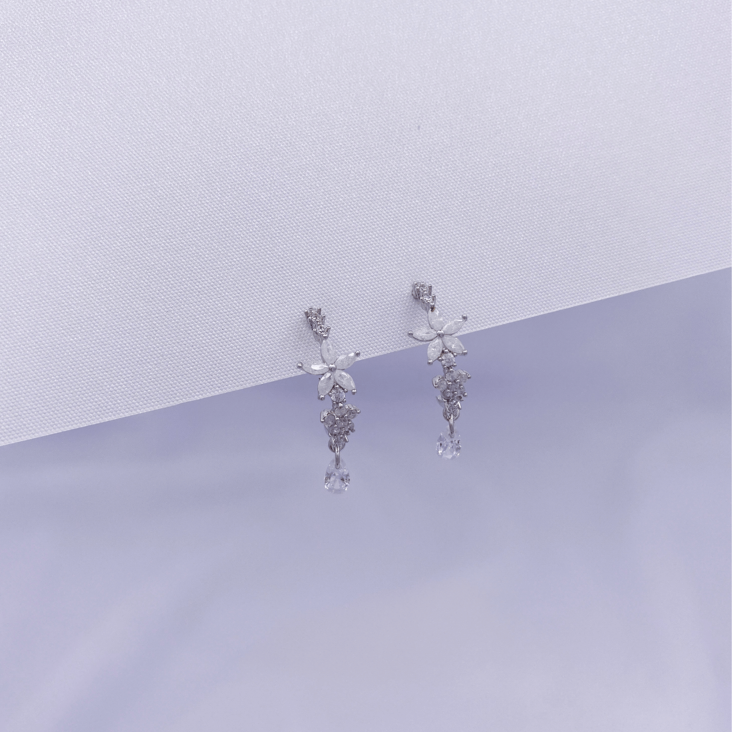 Janirae Earrings in Rhodium