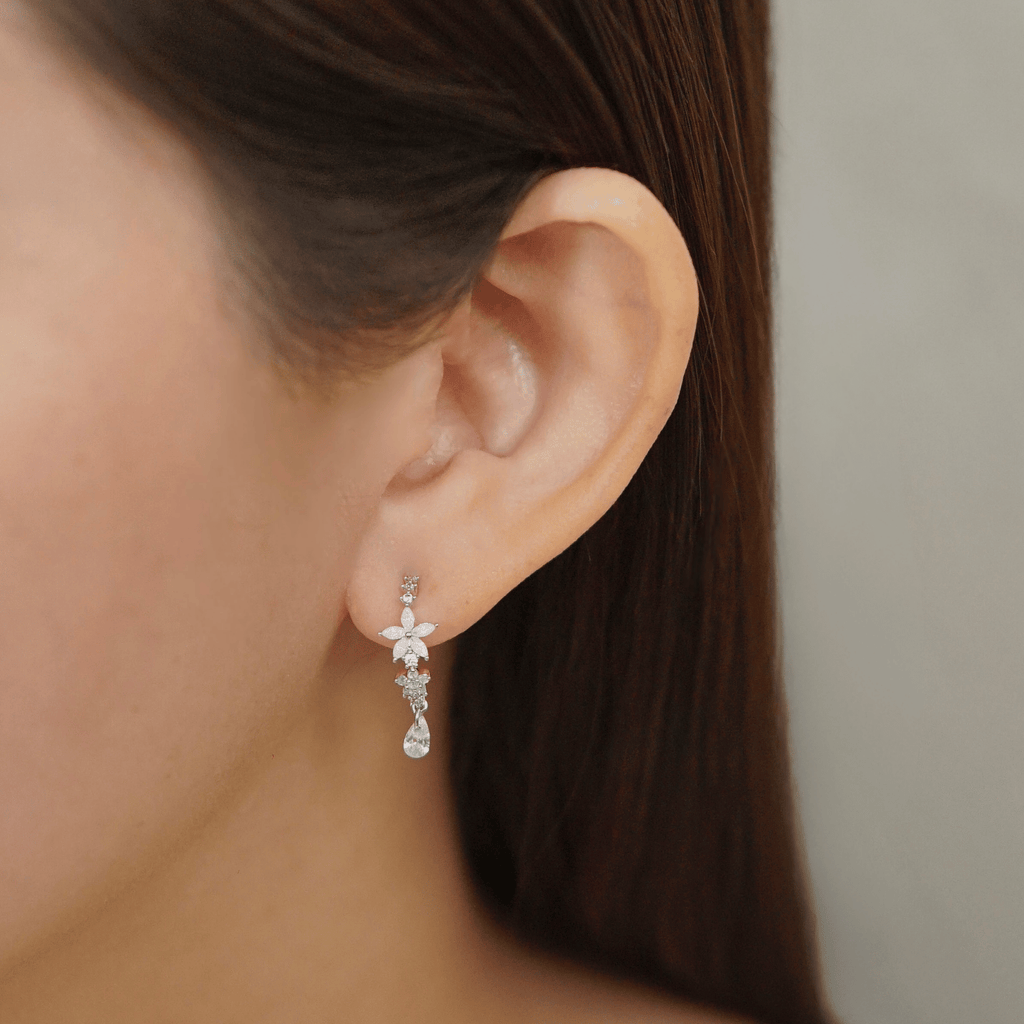 Janirae Earrings in Rhodium