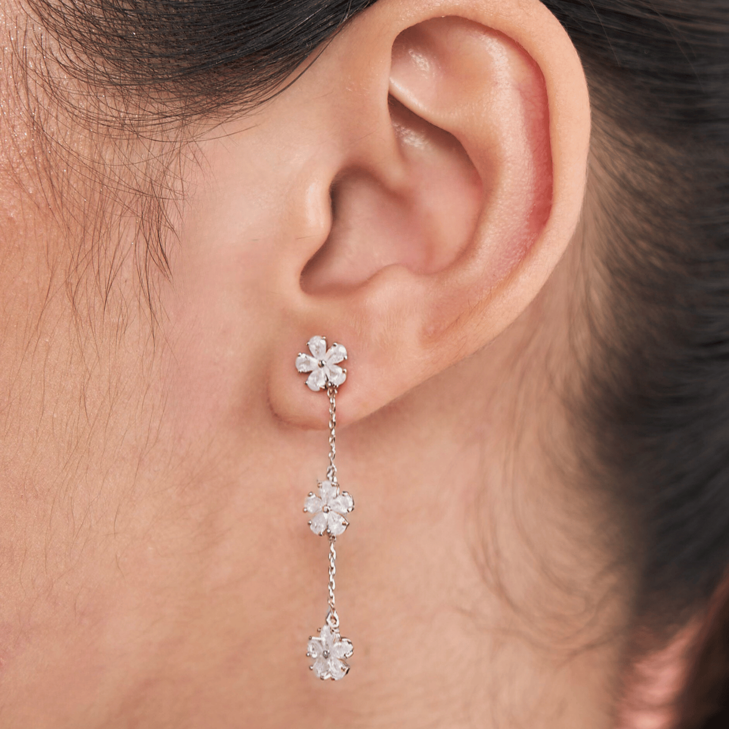 Jarelle Earrings in Rhodium
