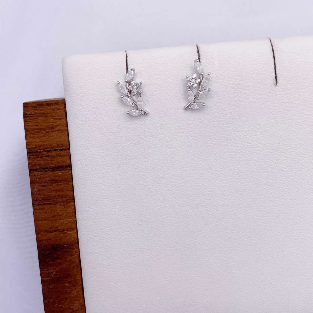 Jazlene Earrings in Rhodium