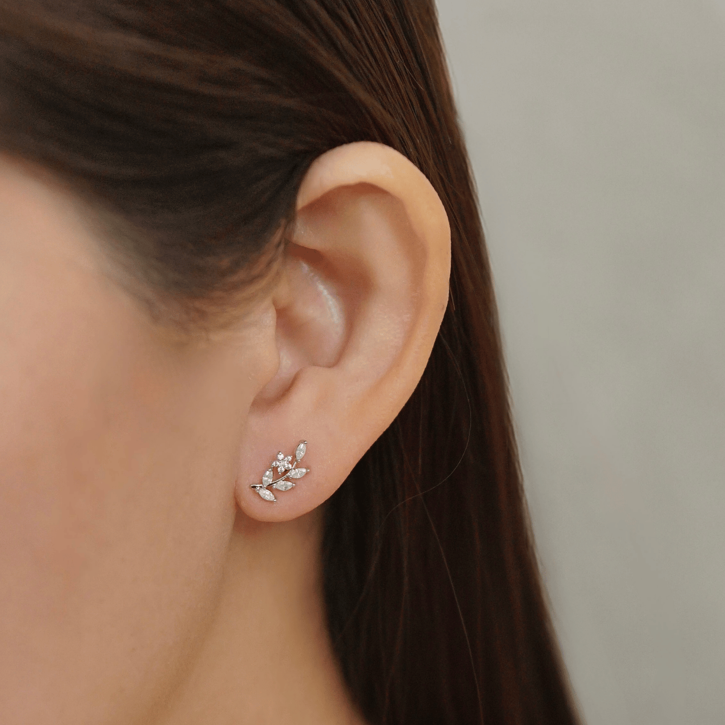 jazlene earrings in rhodium