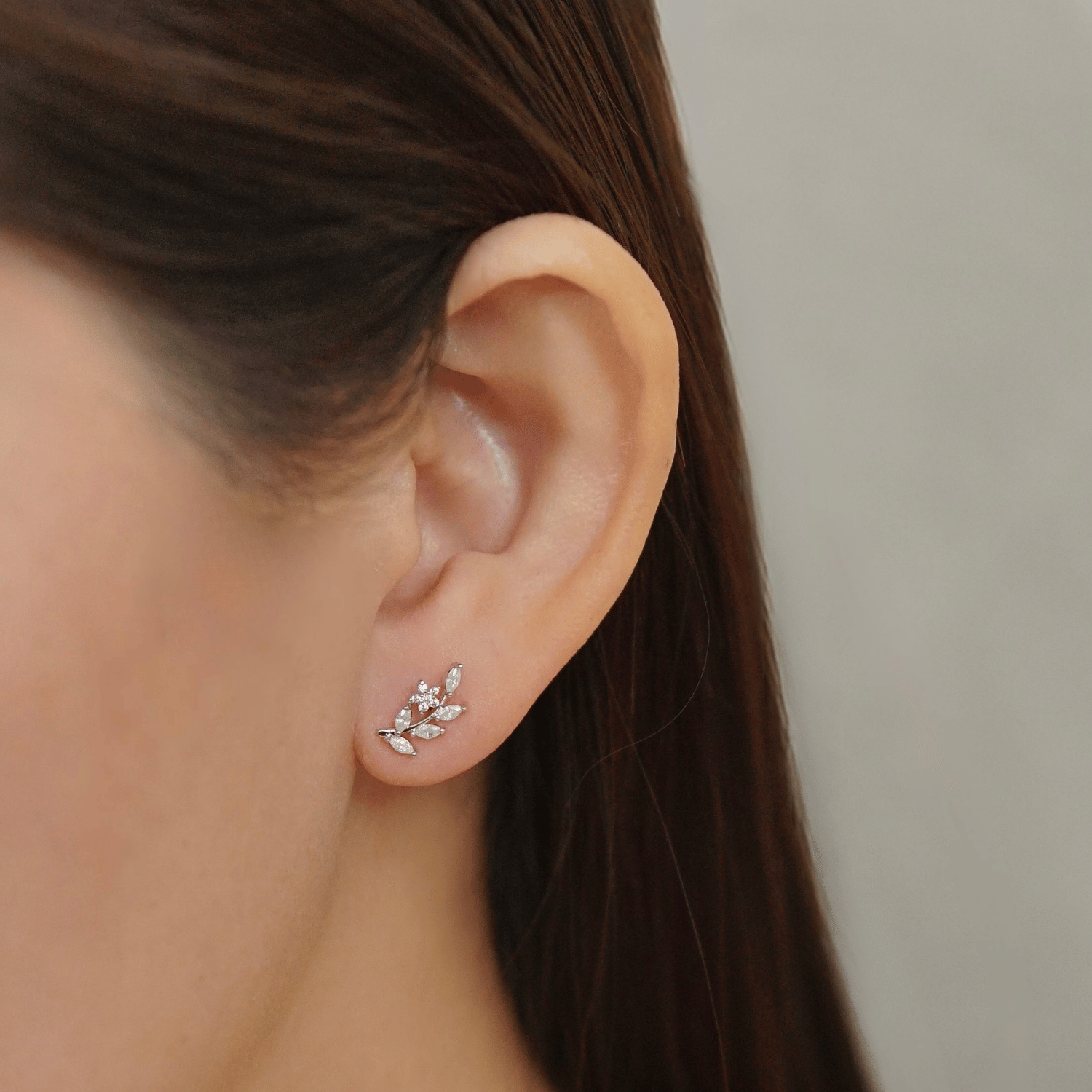 Jazlene Earrings in Rhodium