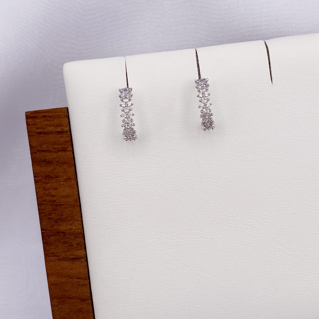 Jendara Earrings in Rhodium