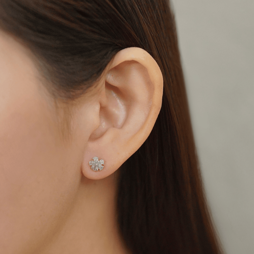 Jenica Earrings in Rhodium