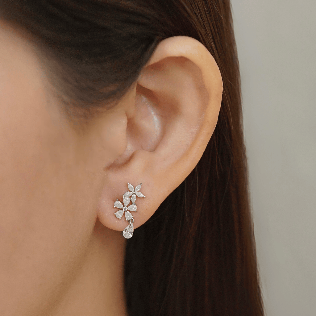 Jionni Earrings in Rhodium