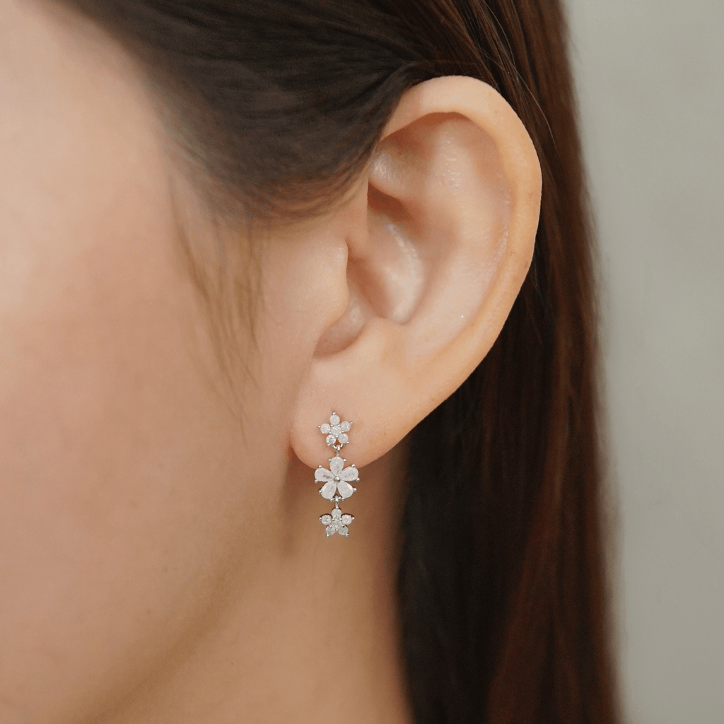 Joliette Earrings in Rhodium