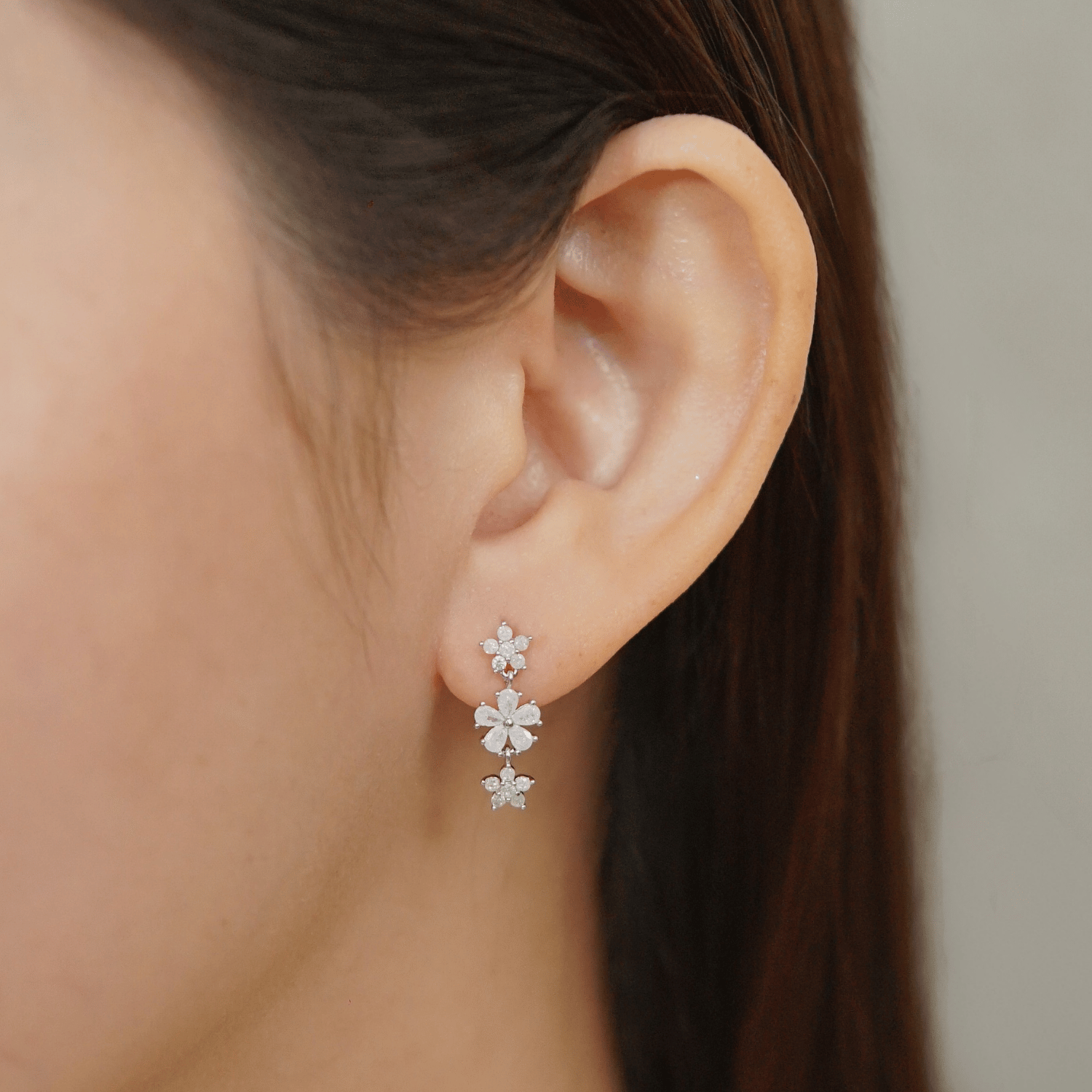 Joliette Earrings in Rhodium