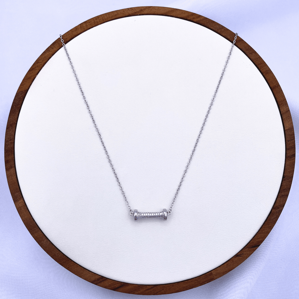 Kaie Necklace in Rhodium