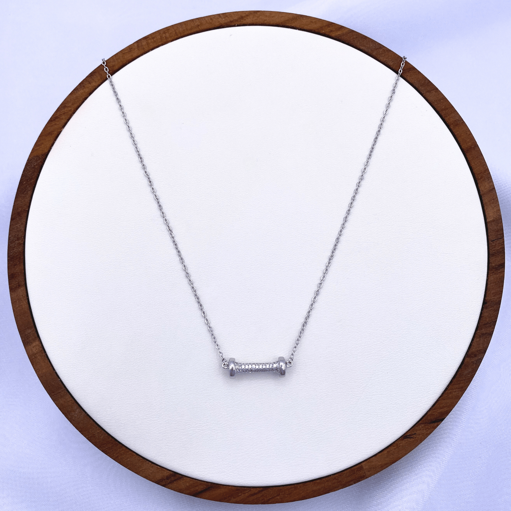 Kaie Necklace in Rhodium