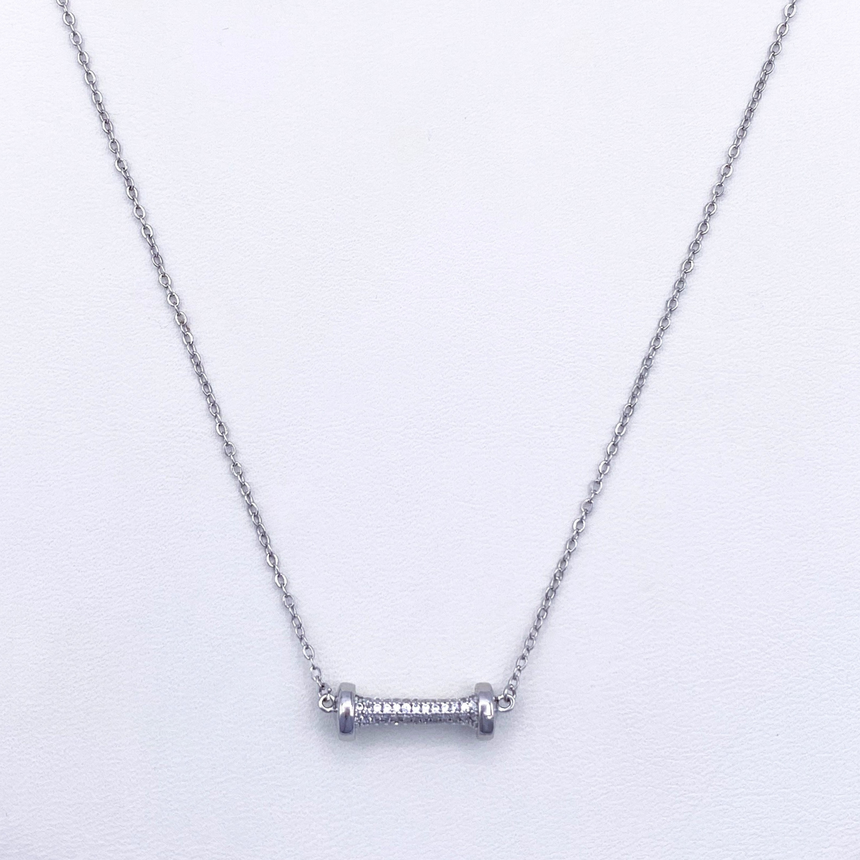 Kaie Necklace in Rhodium