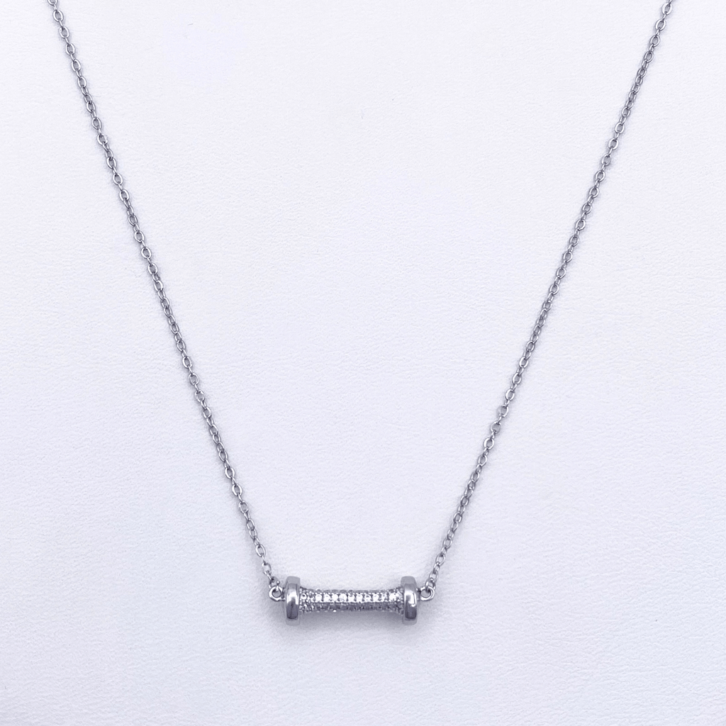 Kaie Necklace in Rhodium