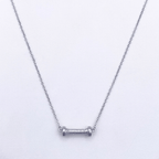 Kaie Necklace in Rhodium
