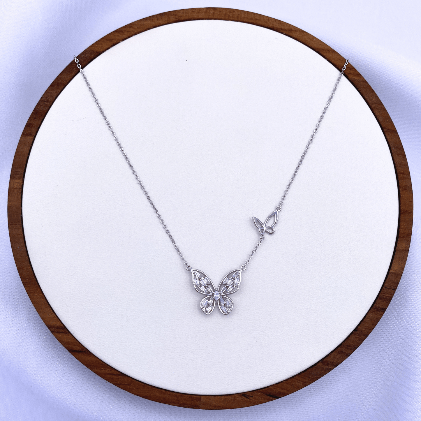 kailani necklace in rhodium