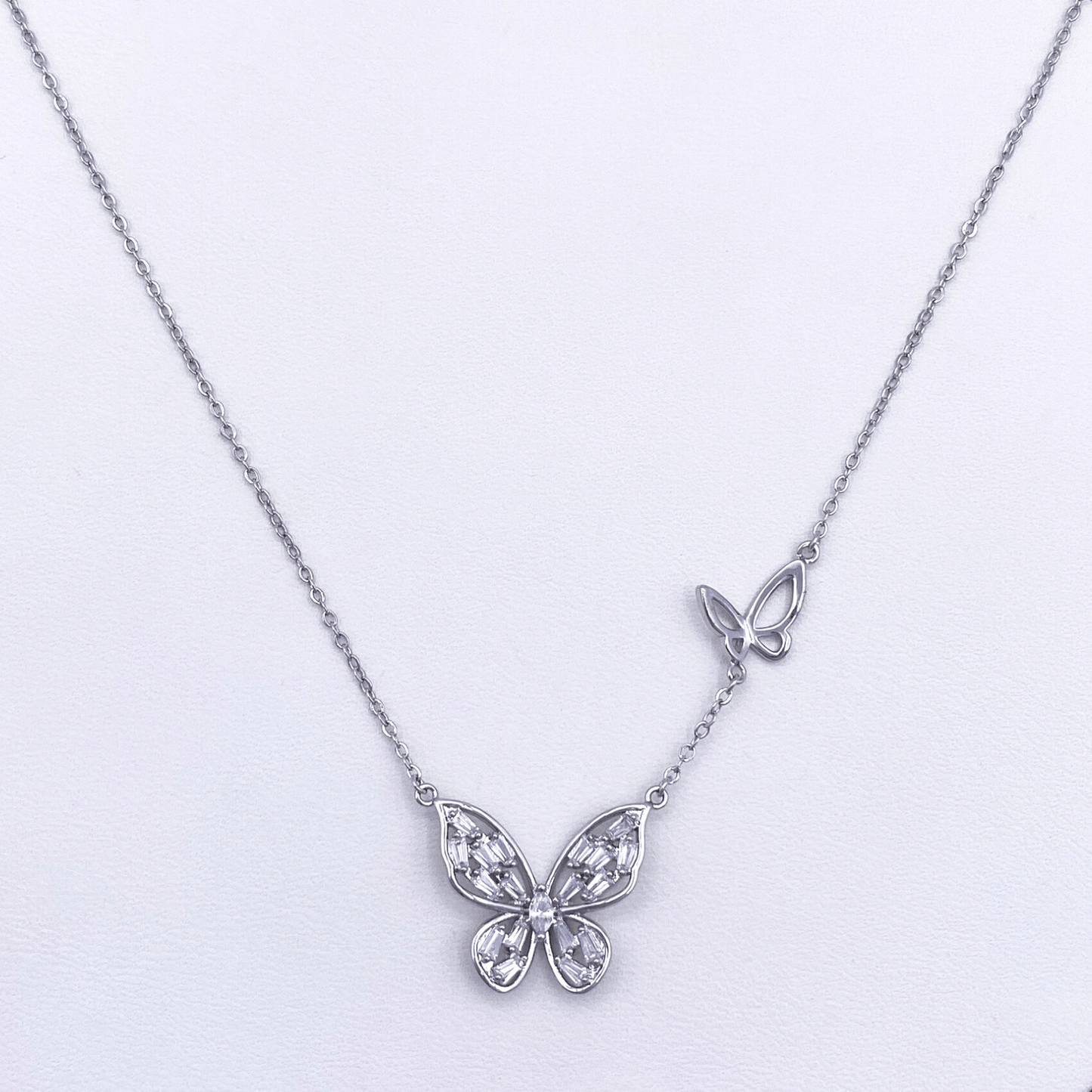 kailani necklace in rhodium
