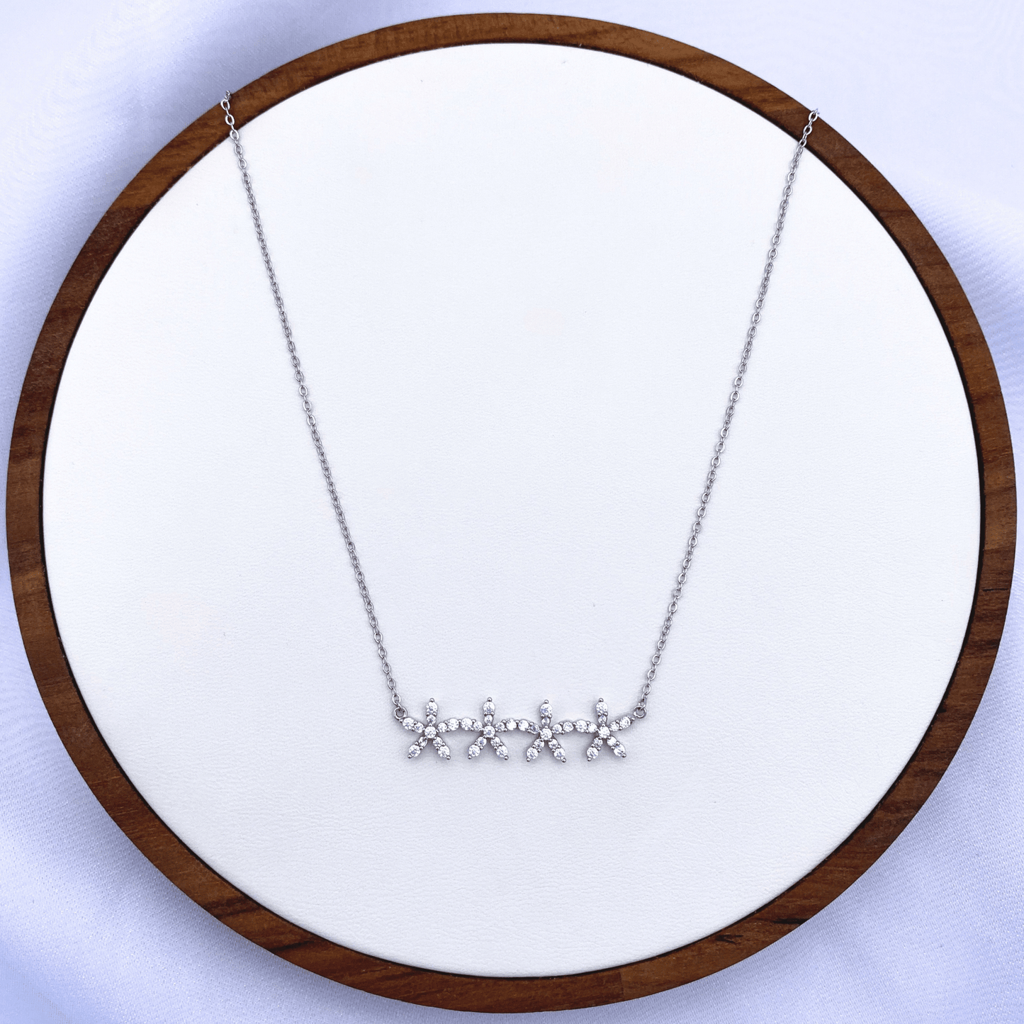 kaira necklace in rhodium