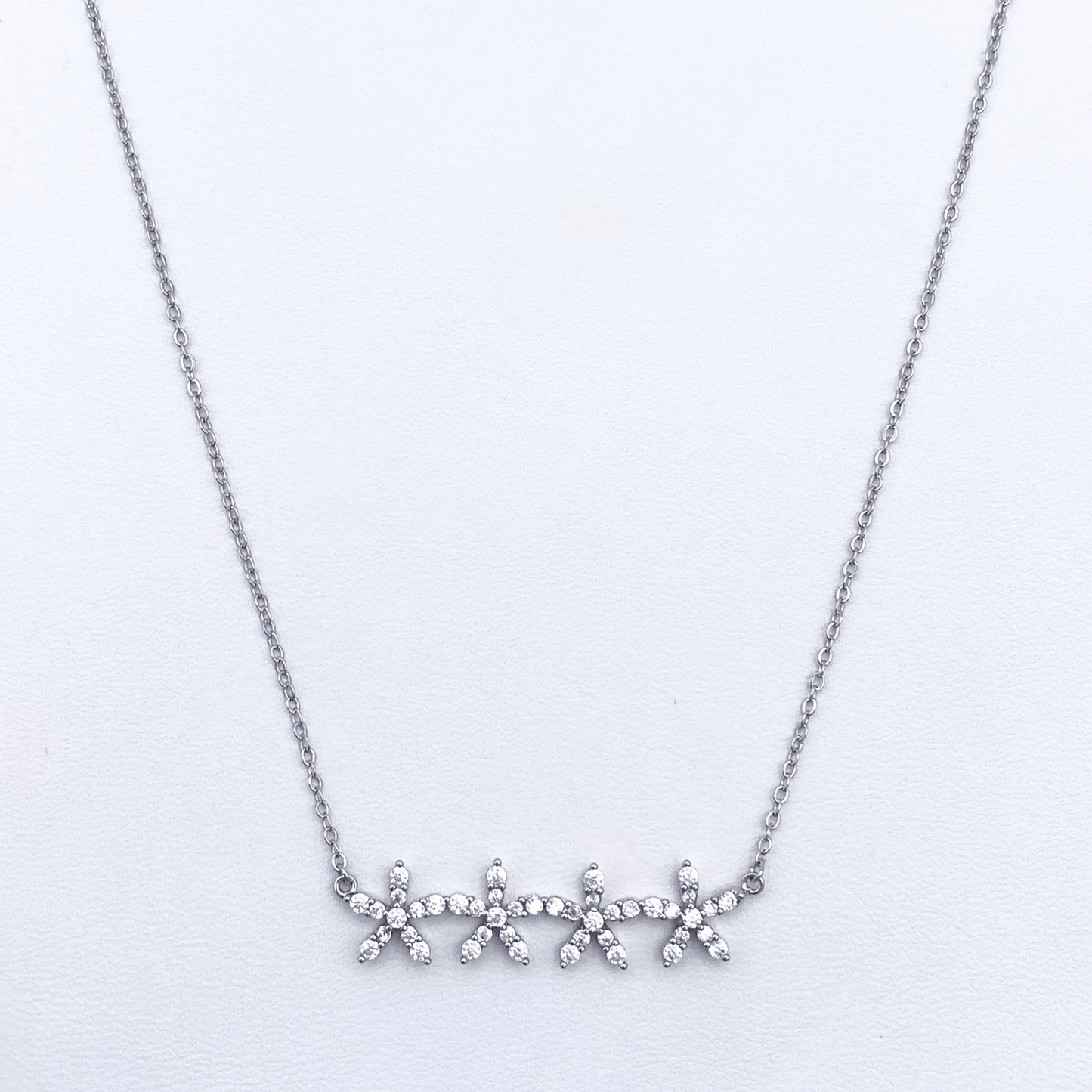 kaira necklace in rhodium