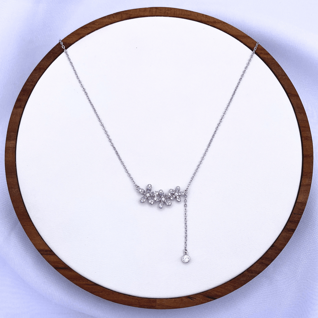 Kaixie Necklace in Rhodium