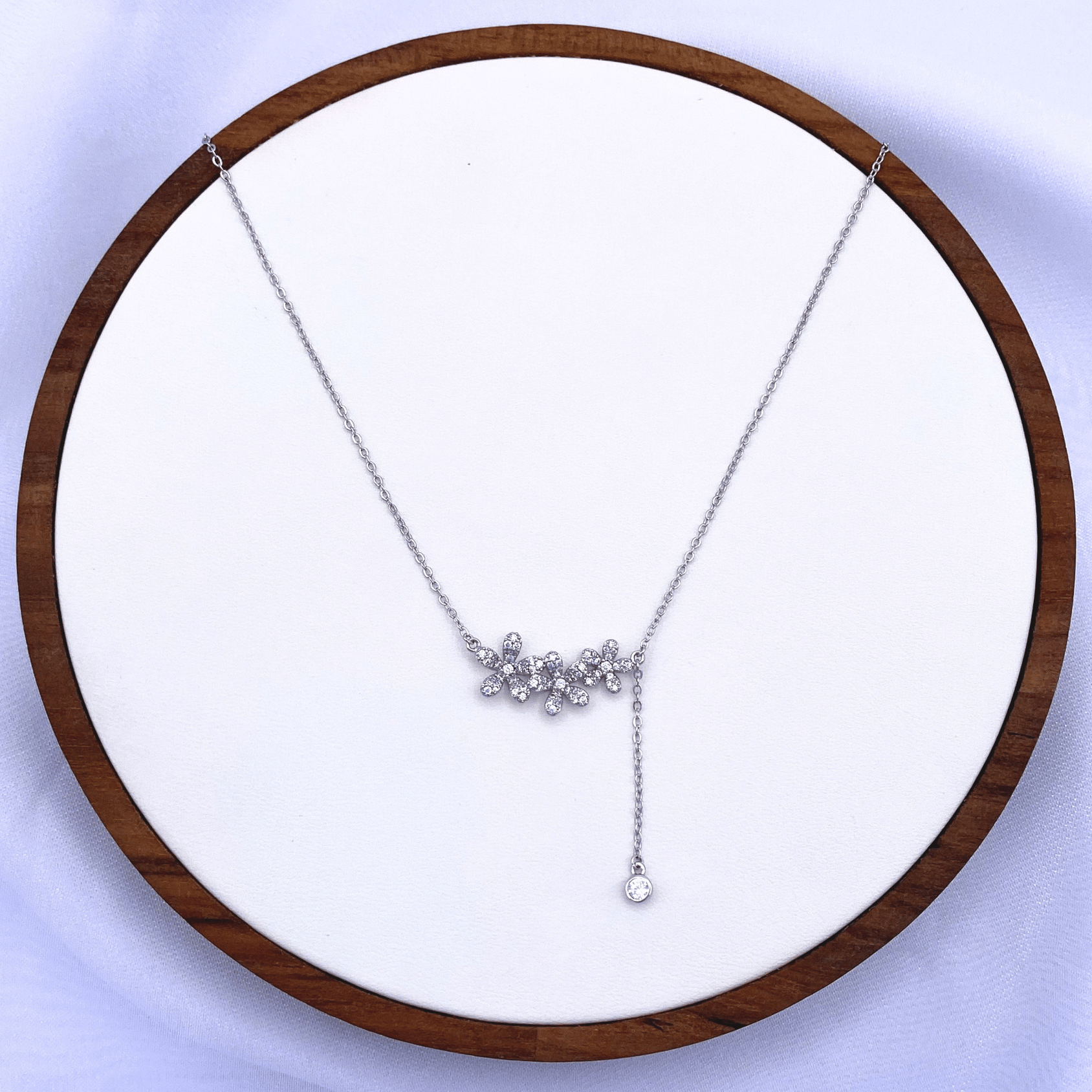 Kaixie Necklace in Rhodium