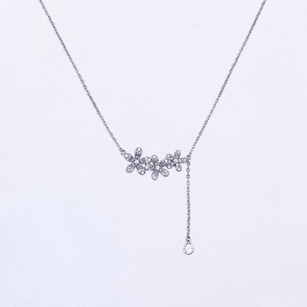 Kaixie Necklace in Rhodium