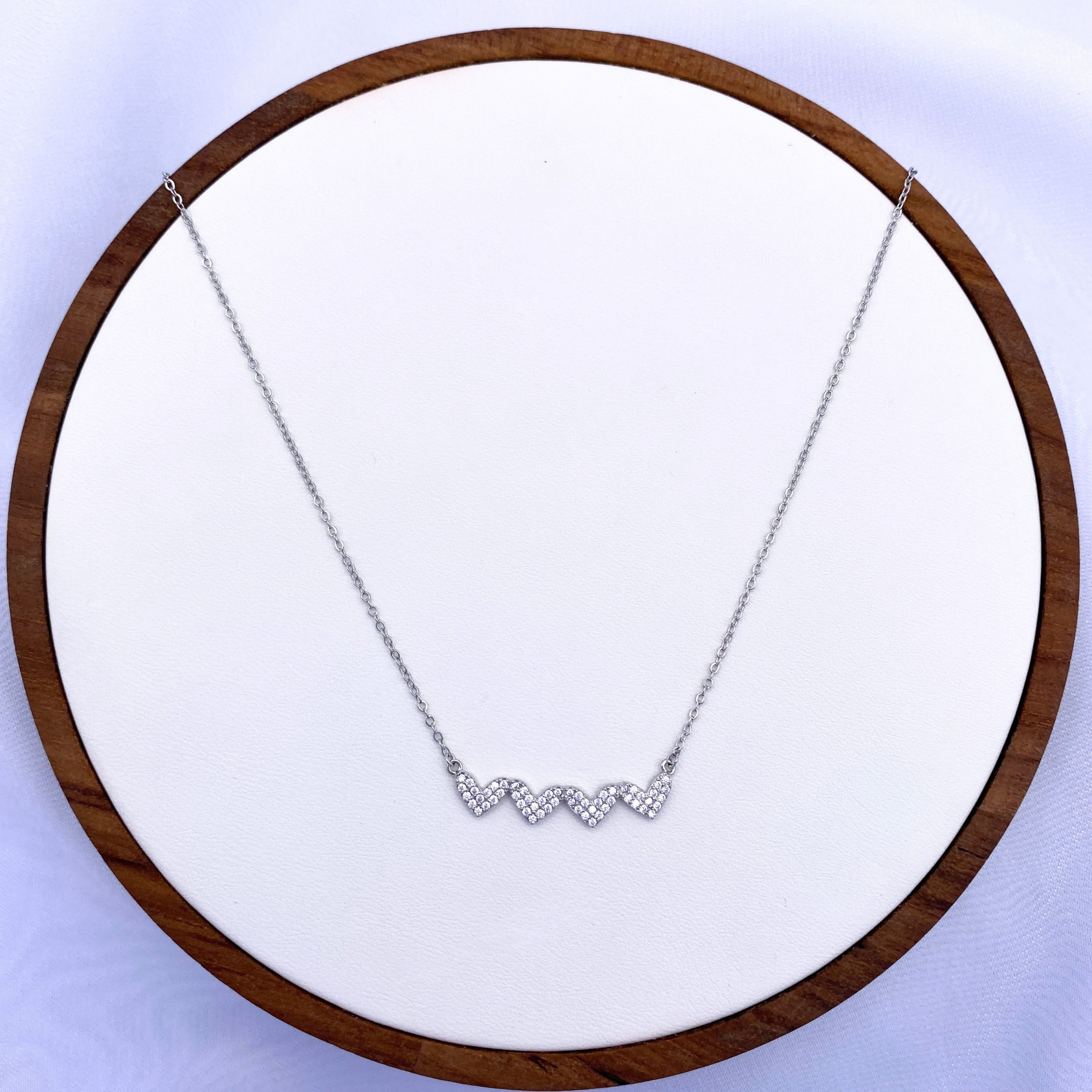 Kelzie Necklace in Rhodium