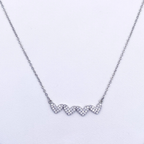 Kelzie Necklace in Rhodium
