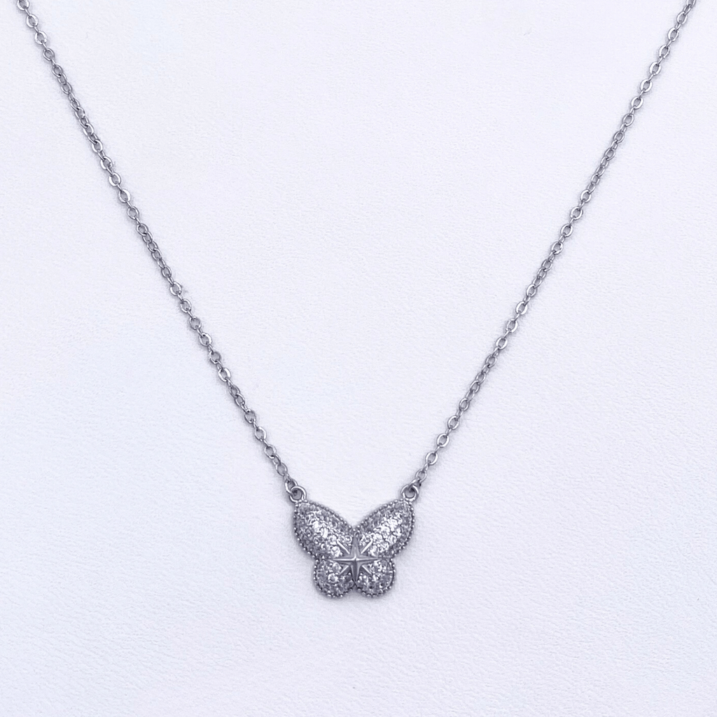 Kiara Necklace in Rhodium